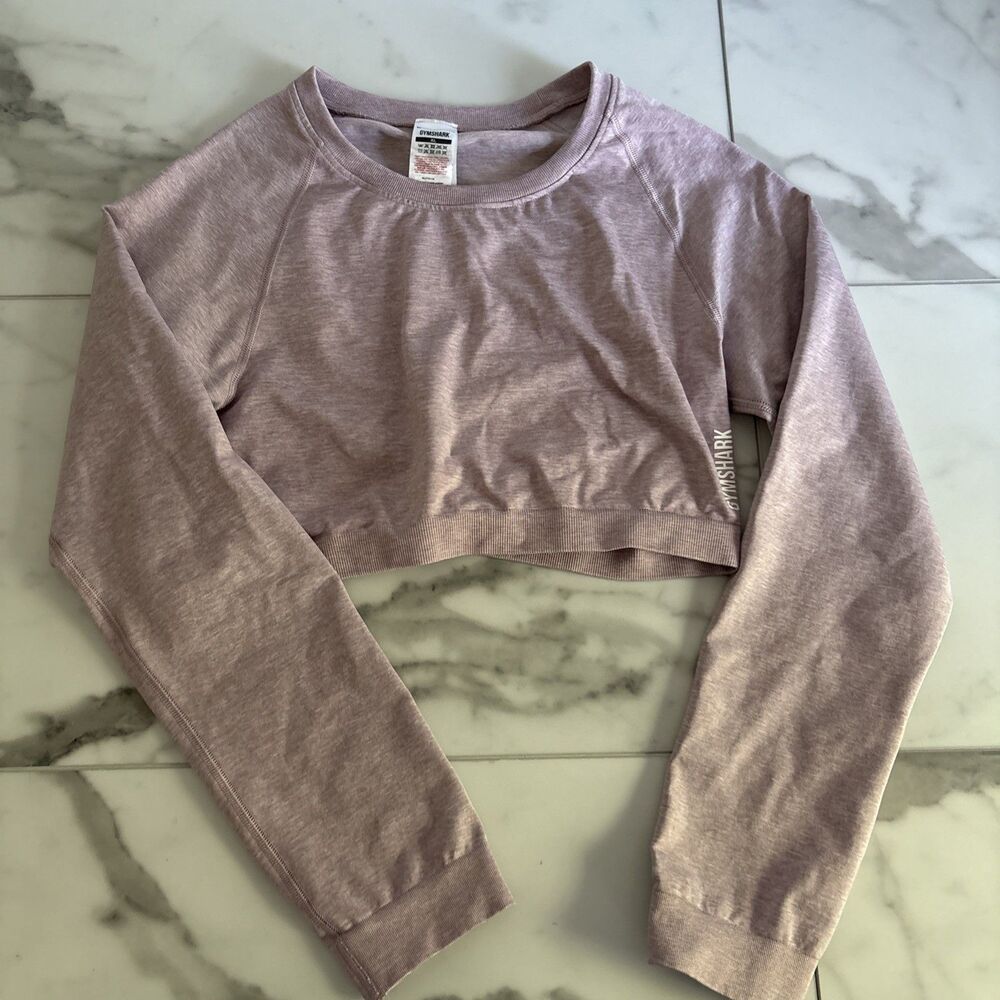 Gymshark Vital Seamless Long Sleeve Crop Top Womens XL Dusty Pink Mauve